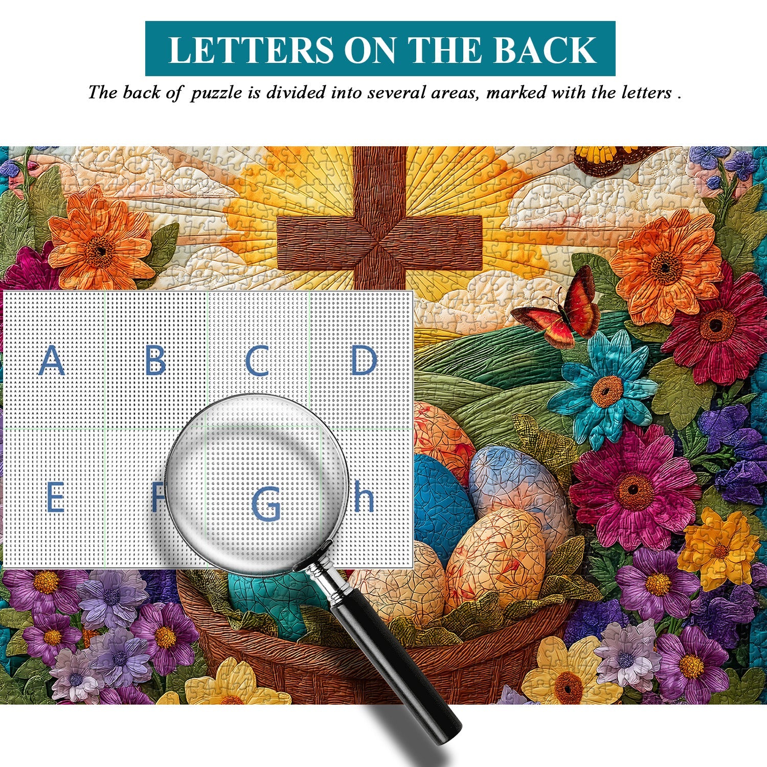 Easter Eggs & Cross Jigsaw Puzzle 1000 Pieces