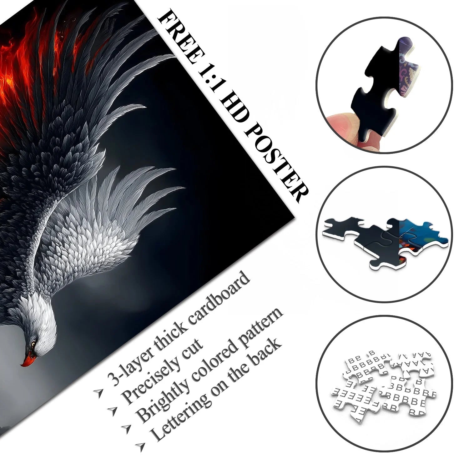 Crimson Flame Eagle Puzzle 1000 Teile