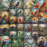 Stained Glass Birds Jigsaw Puzzles 1000 Pieces