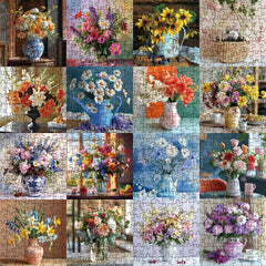 Blumenkunst -Puzzle 1000 Stücke