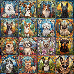 Puzzle per cani in vetro colorato 1000 pezzi