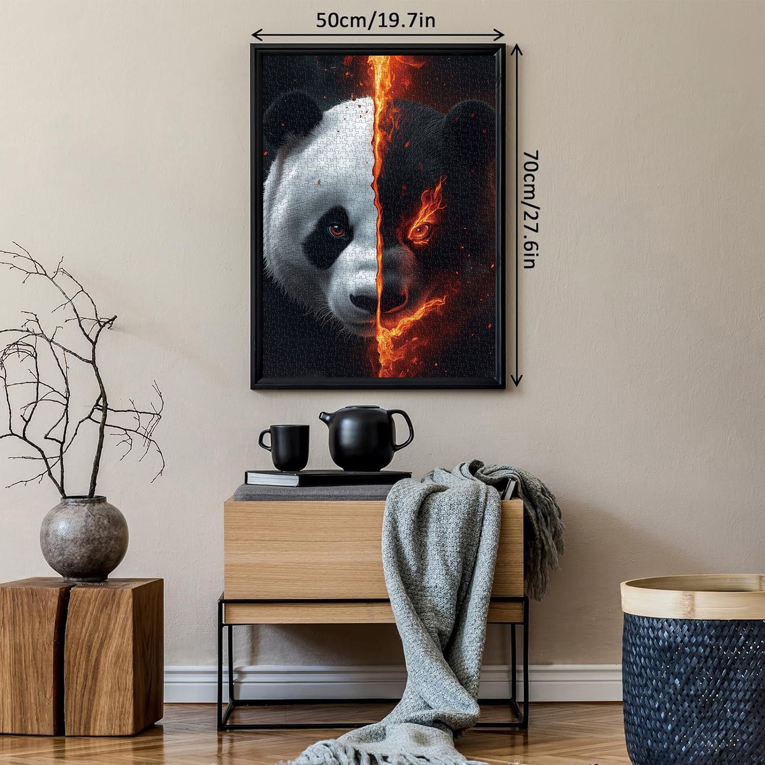 Fire Realm Panda Jigsaw Puzzle 1000 Pieces