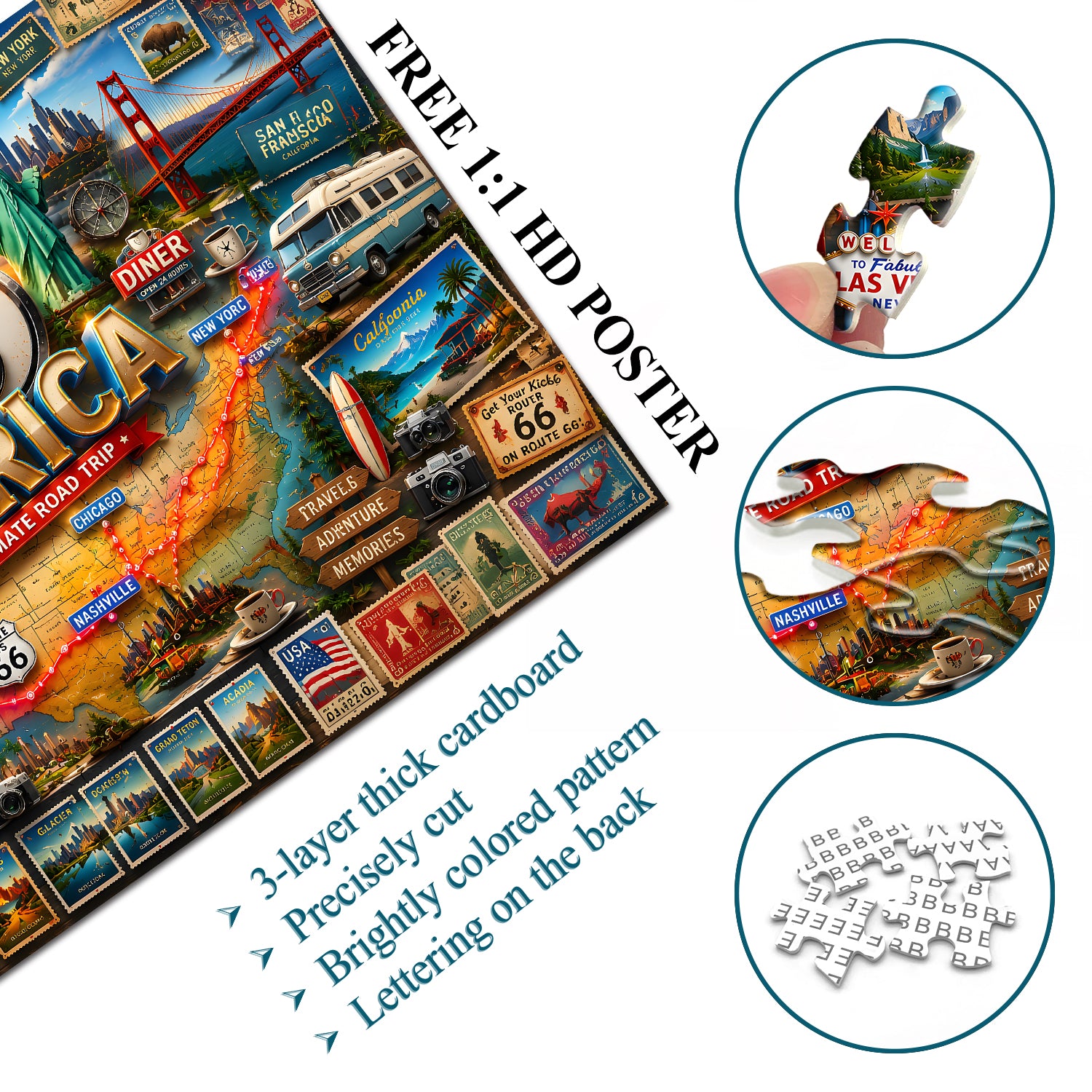 Route 66 Reisepuzzle 1000 Teile