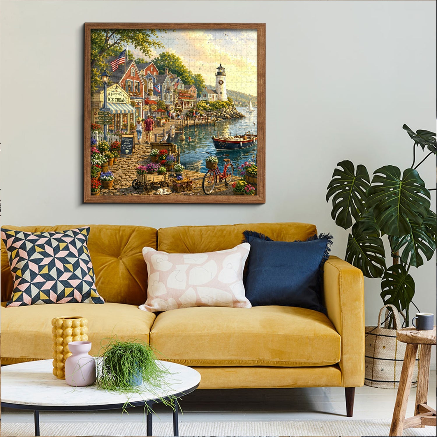 Village Harbor Jigsaw Puzzle 1000 Pieces