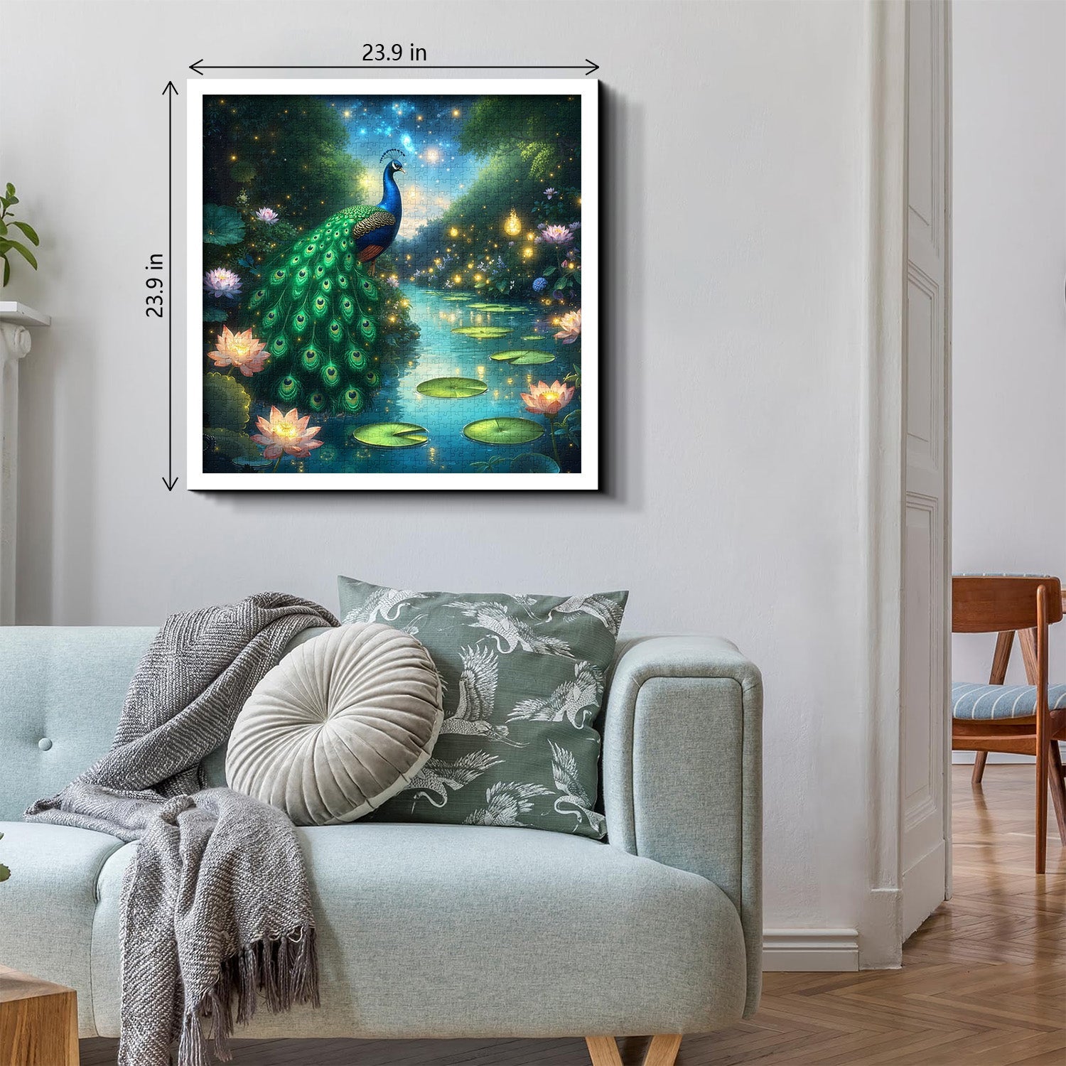 Peacock Oasis Paradise Jigsaw Puzzle 1000 Pieces