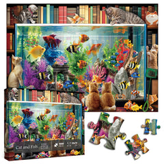 Puzzle puzzle gatto e pesce 1000 pezzi
