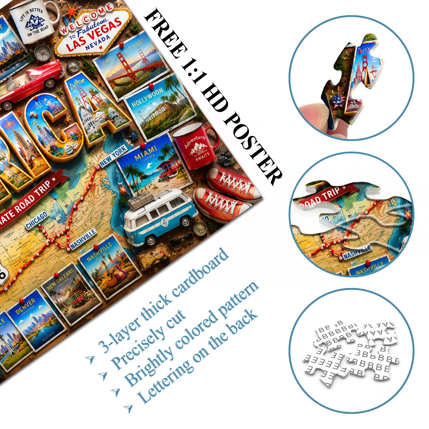 Route 66 Travel Jigsaw Puzzle 1000 Pieces