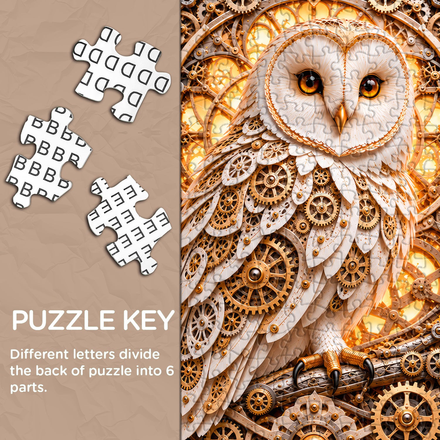 The Golden Gear Owl Jigsaw Puzzle 1000 Pieces