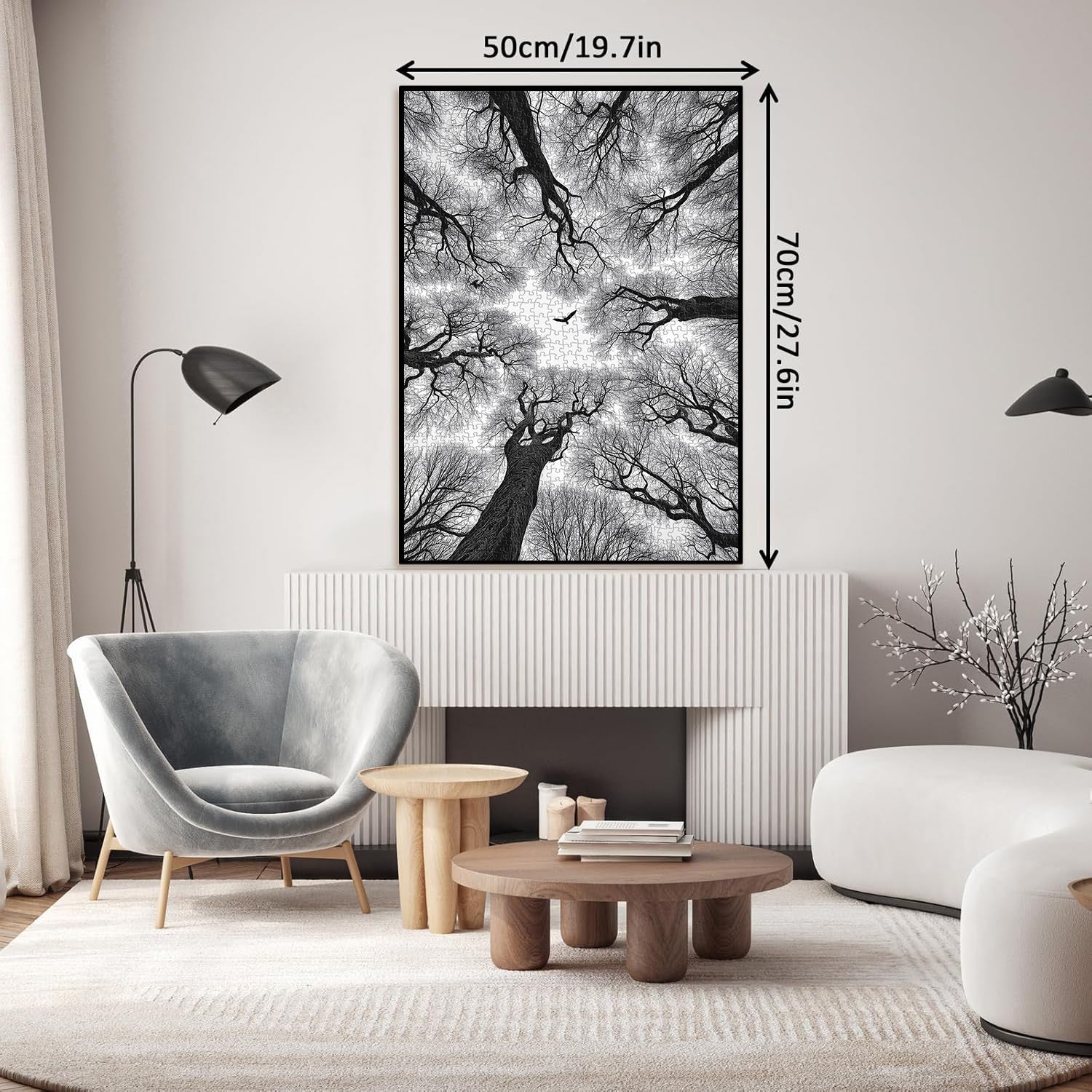 Black & White Trees Jigsaw Puzzle 1000 Pieces