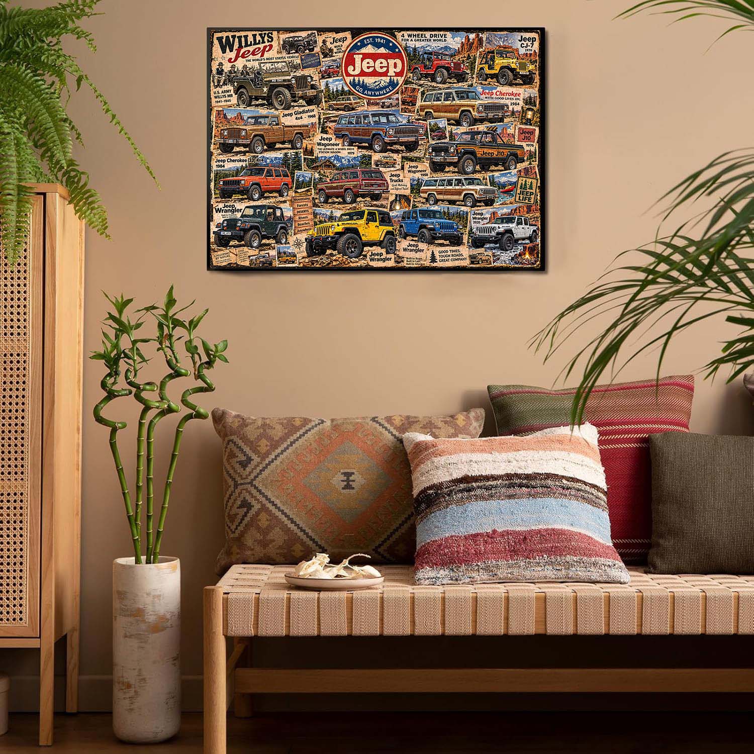 Puzzle retrò Jeep Off Road 1000 pezzi