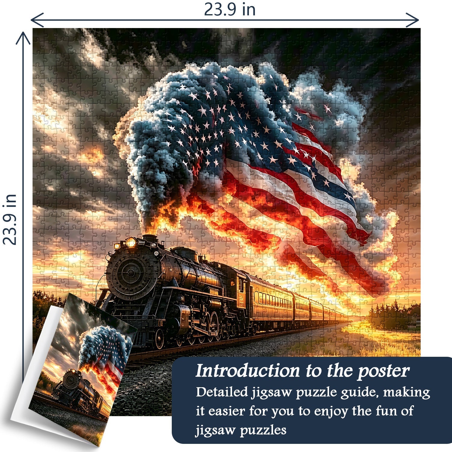 Western Sunset Train Puzzle 1000 Teile