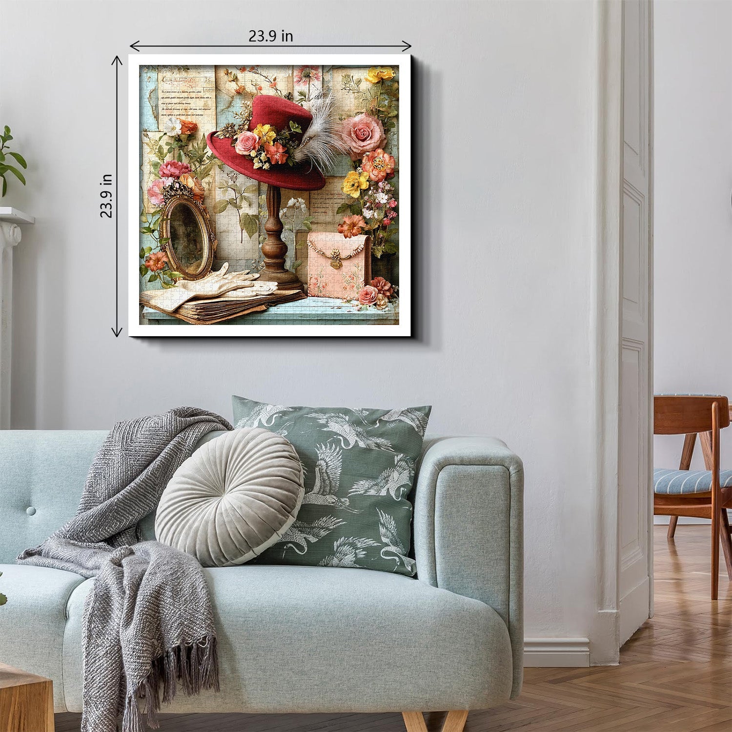 Vintage Floral Hat Jigsaw Puzzle 1000 Pieces