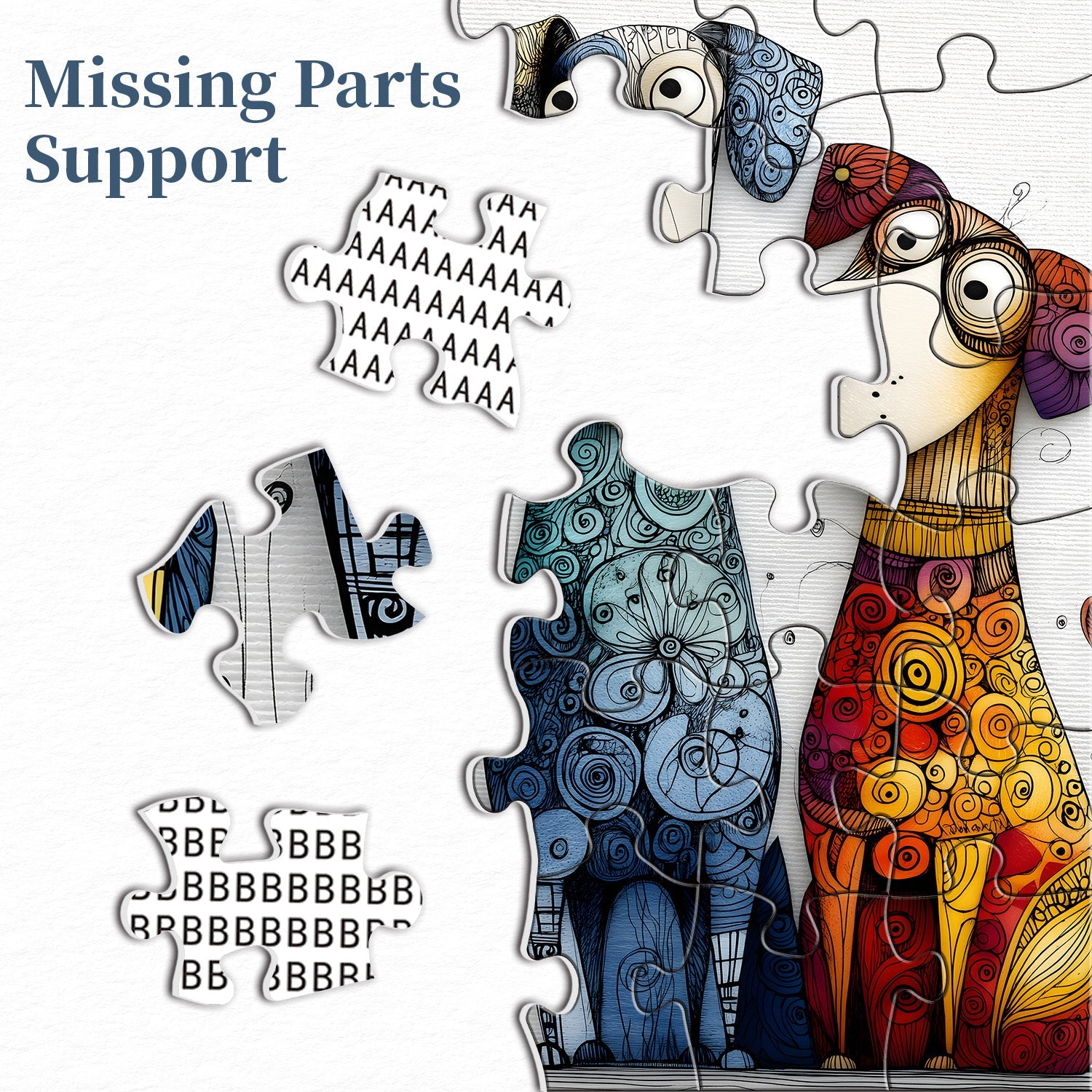 Lebendiges Pup Squad-Puzzle, 1000 Teile