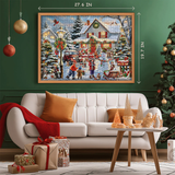 Christmas Snow Scene Advent Calendar Jigsaw Puzzle 1000 Pieces