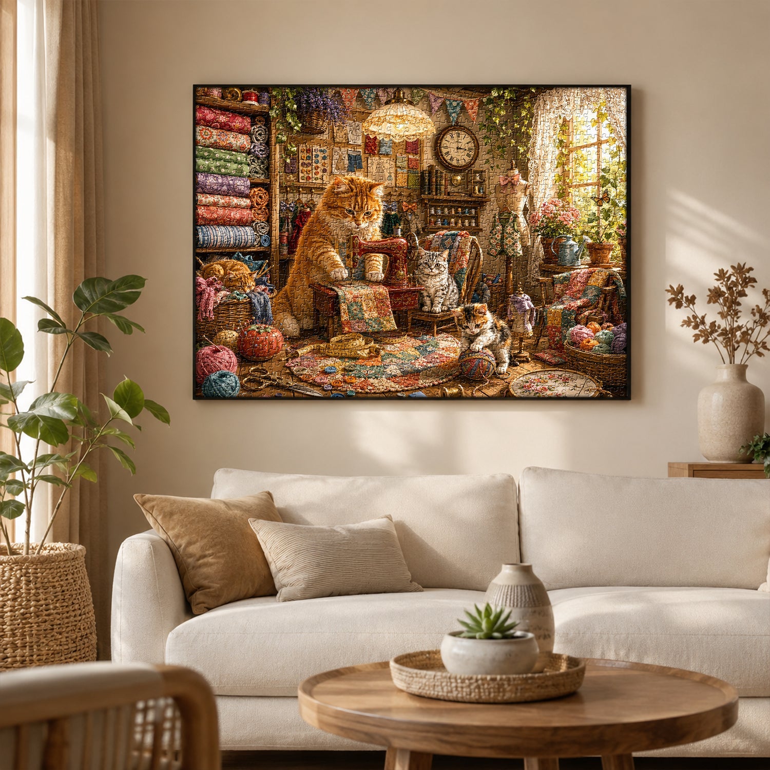 Puzzle da cucire Cat Cottage 1000 pezzi