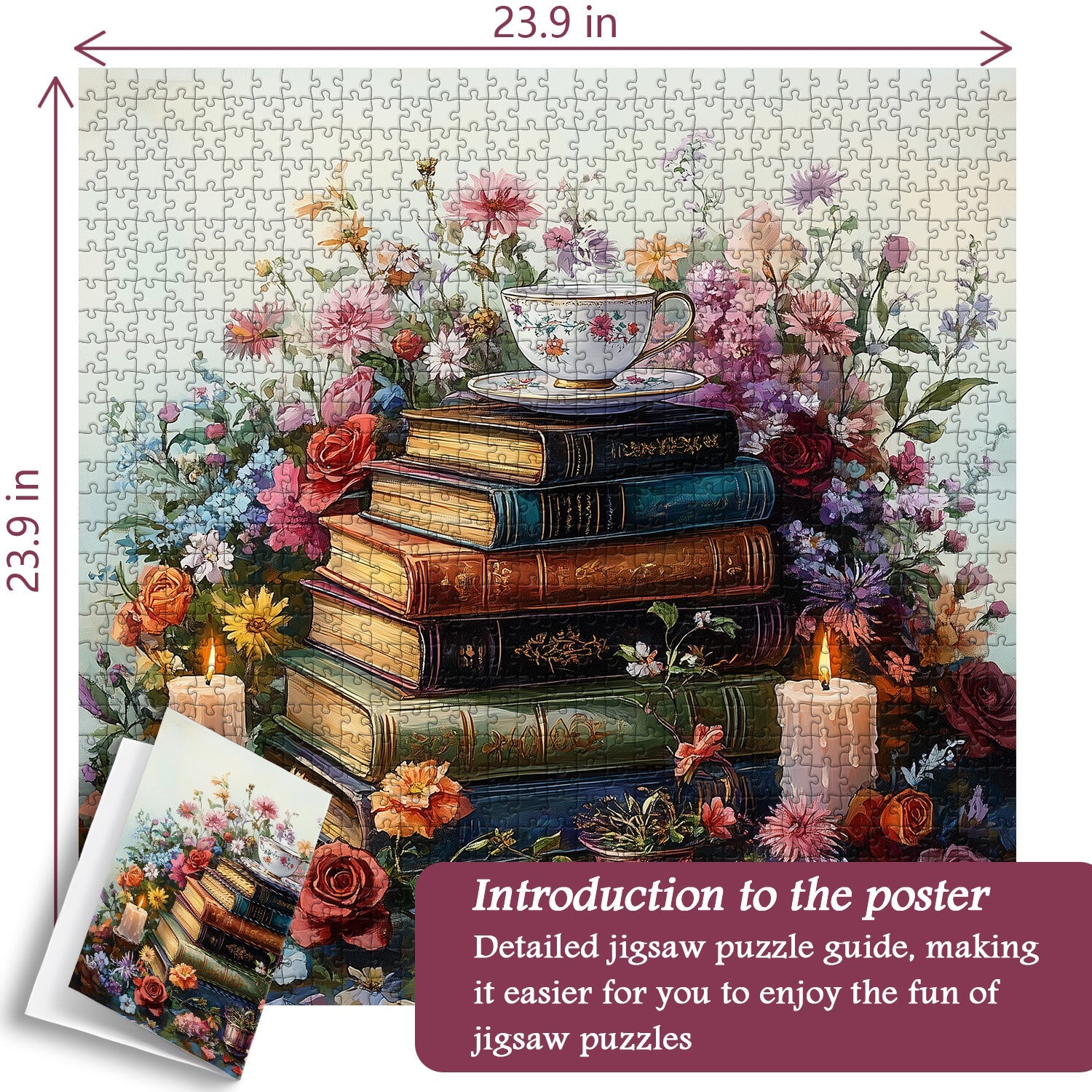 Candlelit Chapters Jigsaw Puzzle 1000 Pieces