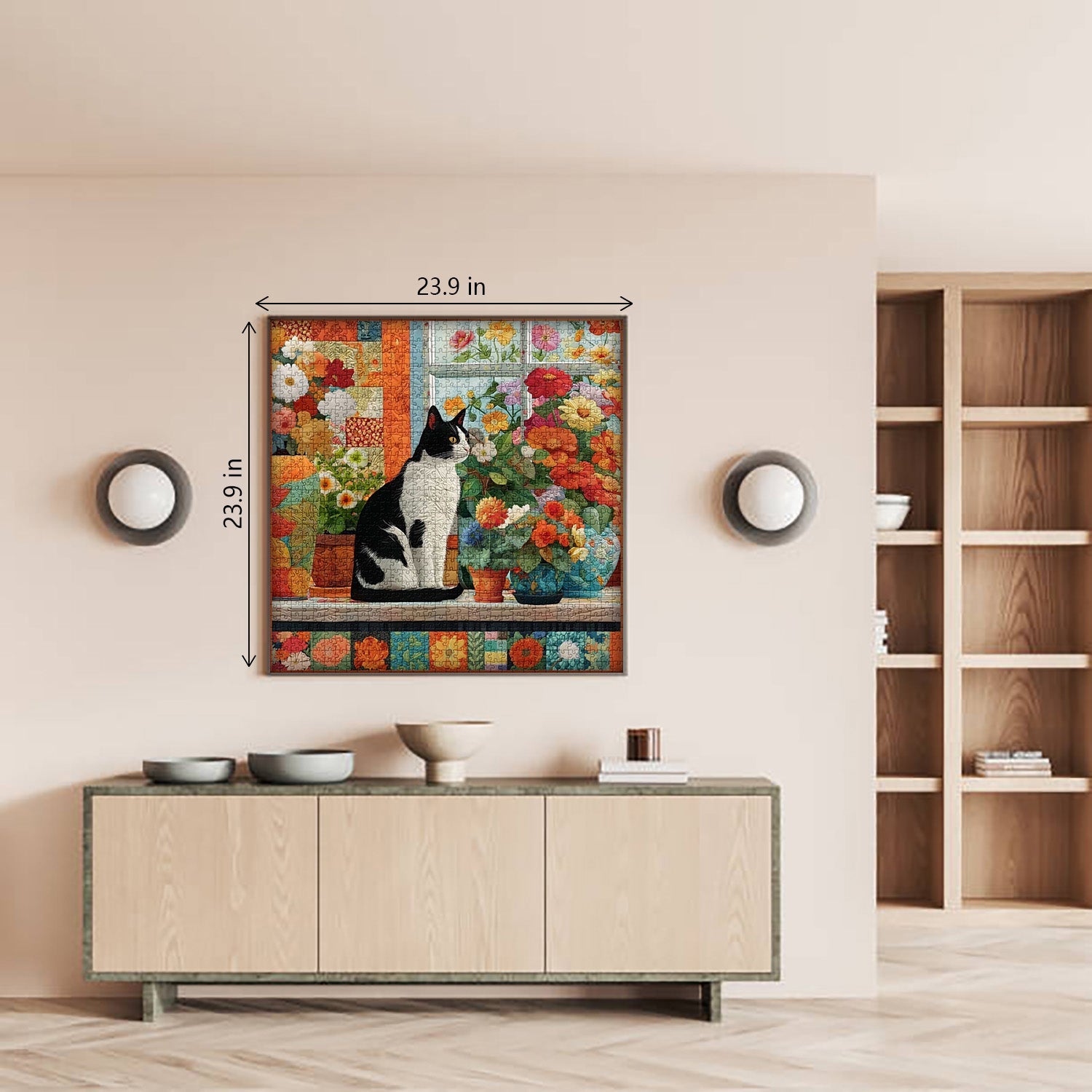 Puzzle de puzzle de chat matelassé 1000 pièces