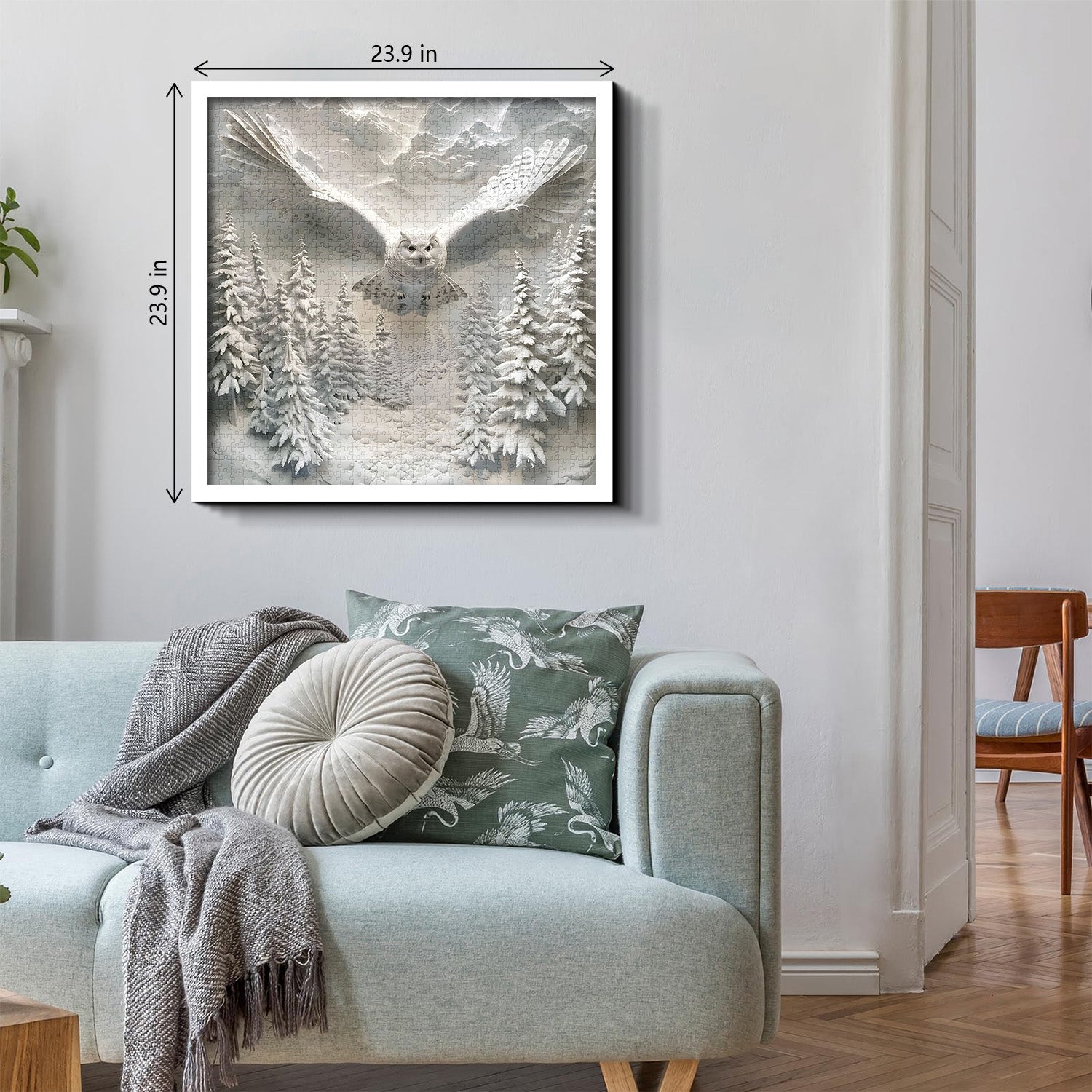 Puzzle Hibou dans la neige 1000 pièces