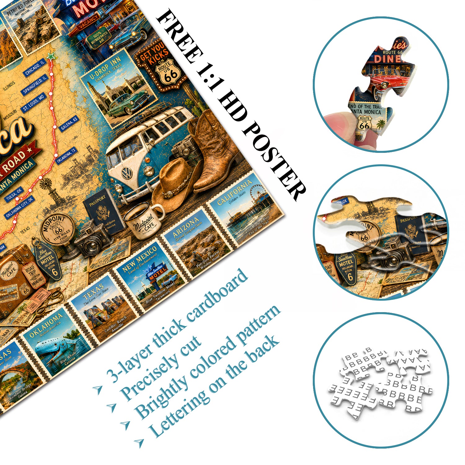 Route 66 Travel Jigsaw Puzzle 1000 Pieces