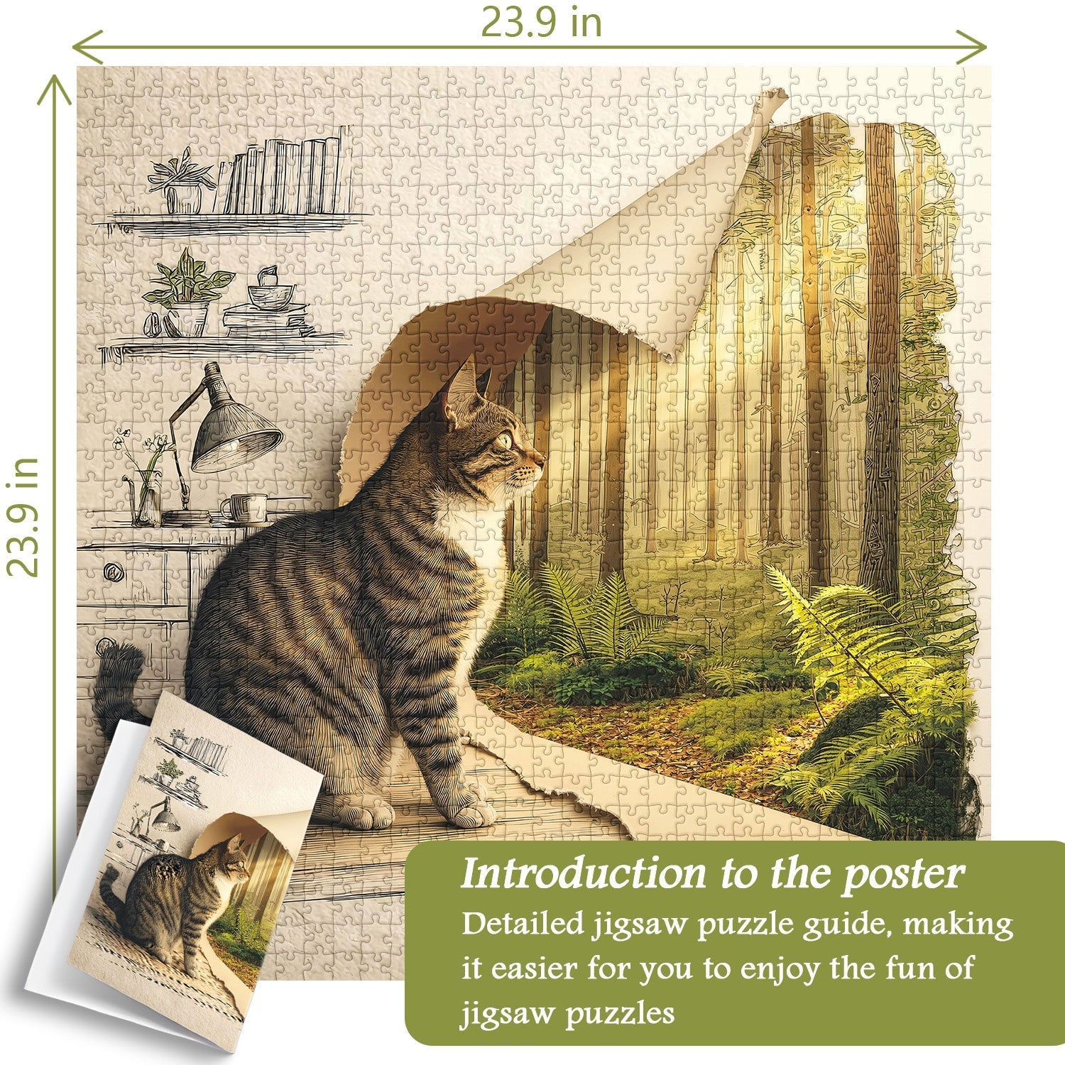 The Exploring Cat Jigsaw Puzzle 1000 Pieces