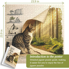 The Exploring Cat Jigsaw Puzzle 1000 Pieces