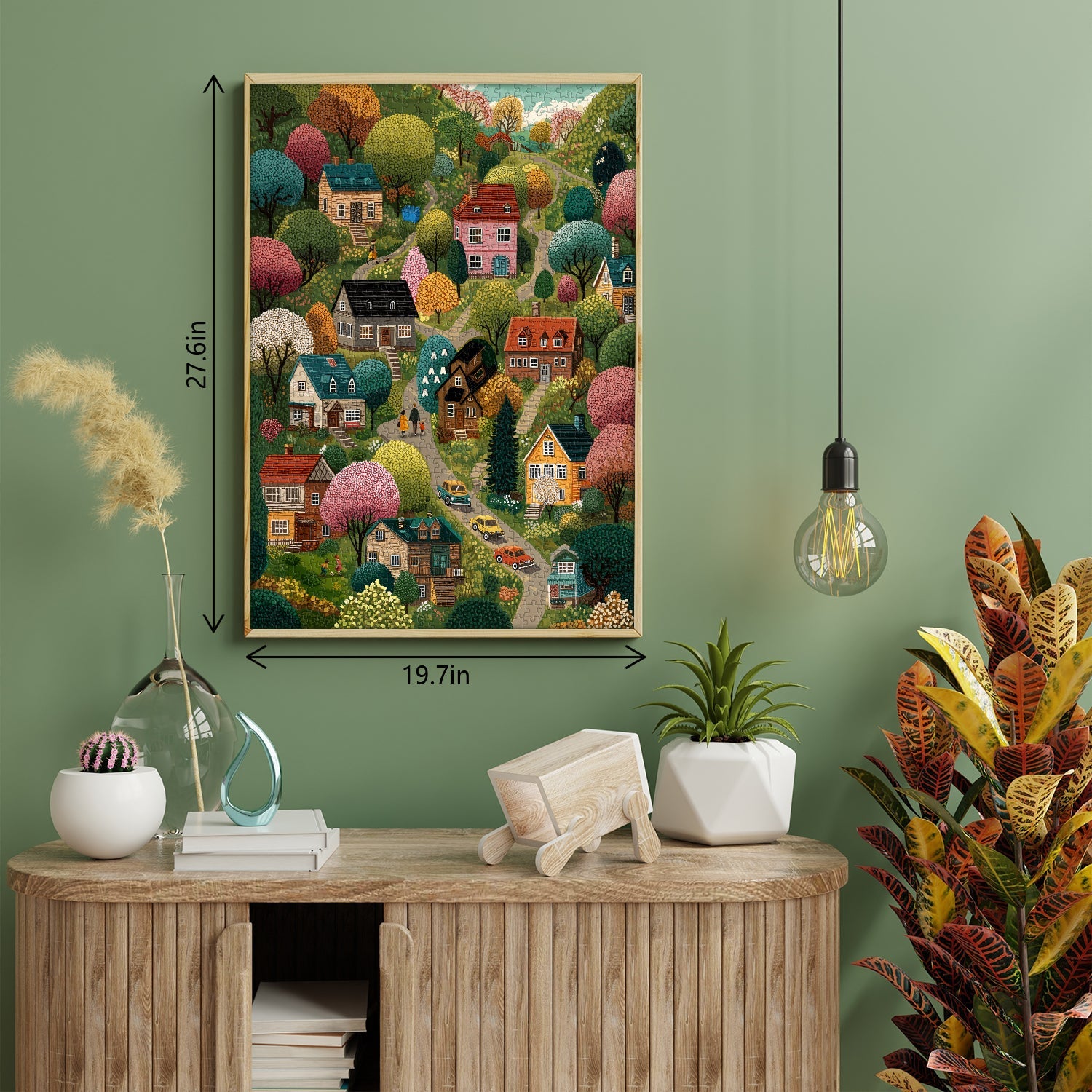 Vivid Village Jigsaw Puzzle 1000 Pieces