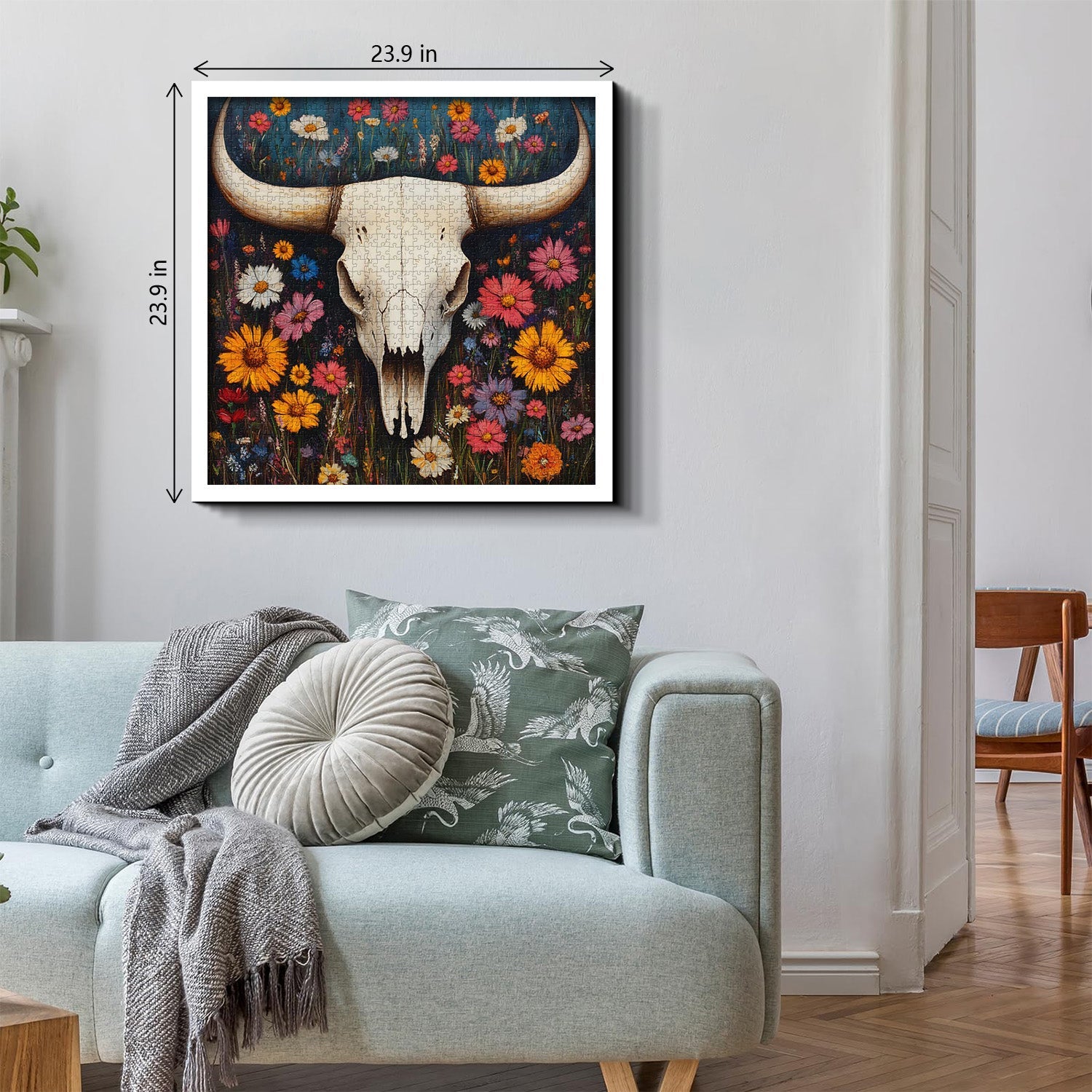 Wildflower Skull Jigsaw Puzzle 1000 Pieces