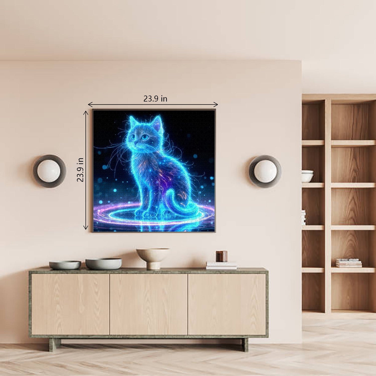 Puzzle de puzzle lumineux de chaton 1000 pièces