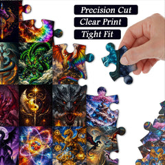 Elemental Dragon Collage Jigsaw Puzzle 1000 Pieces