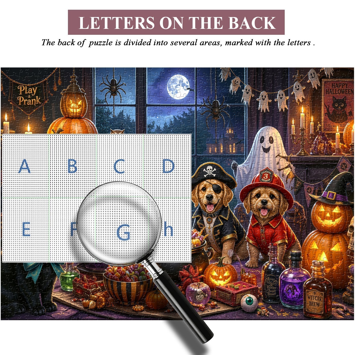 Cute Pets Halloween Night Jigsaw Puzzle 1000 Piece