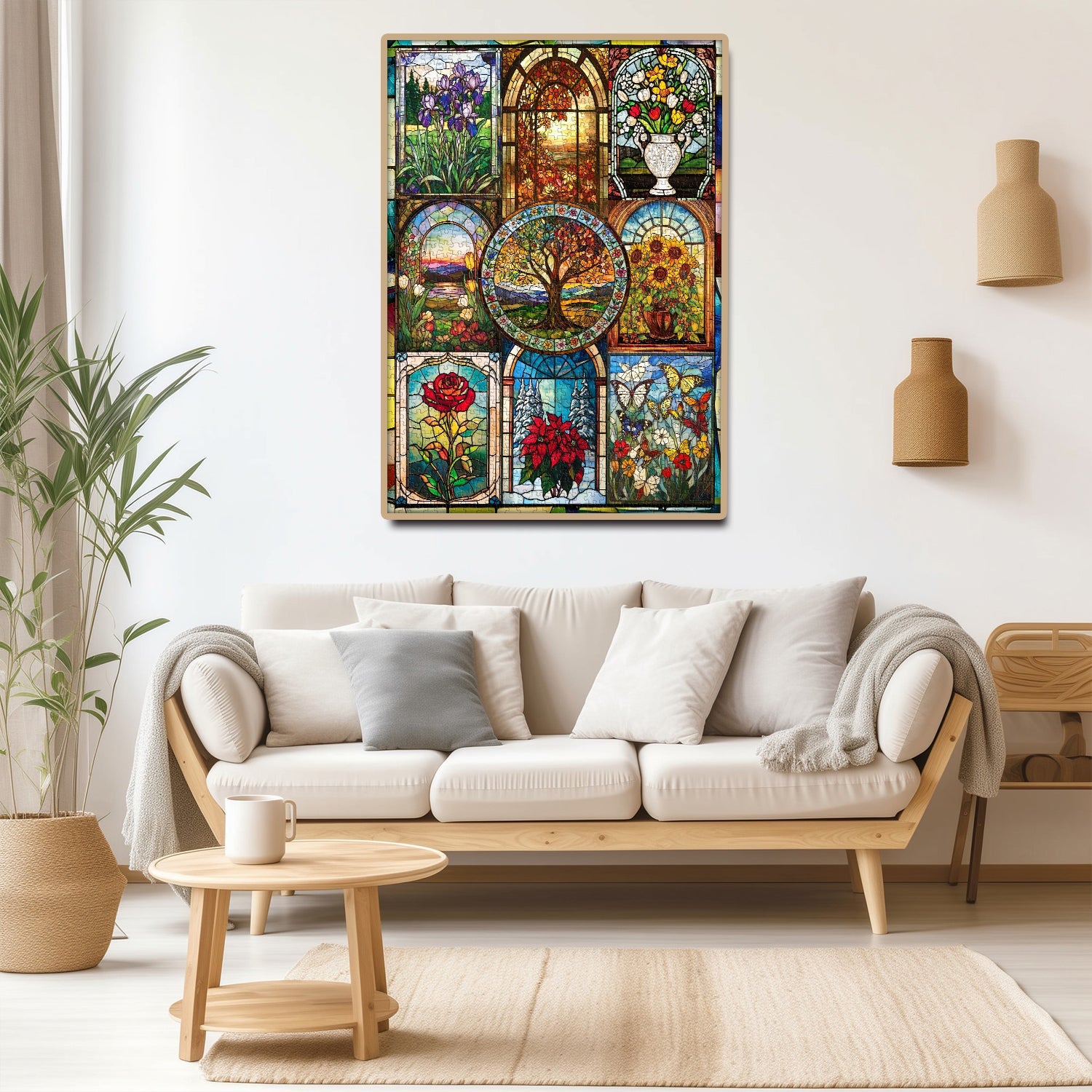 Artistic Floral Windows Jigsaw Puzzle 1000 Pieces