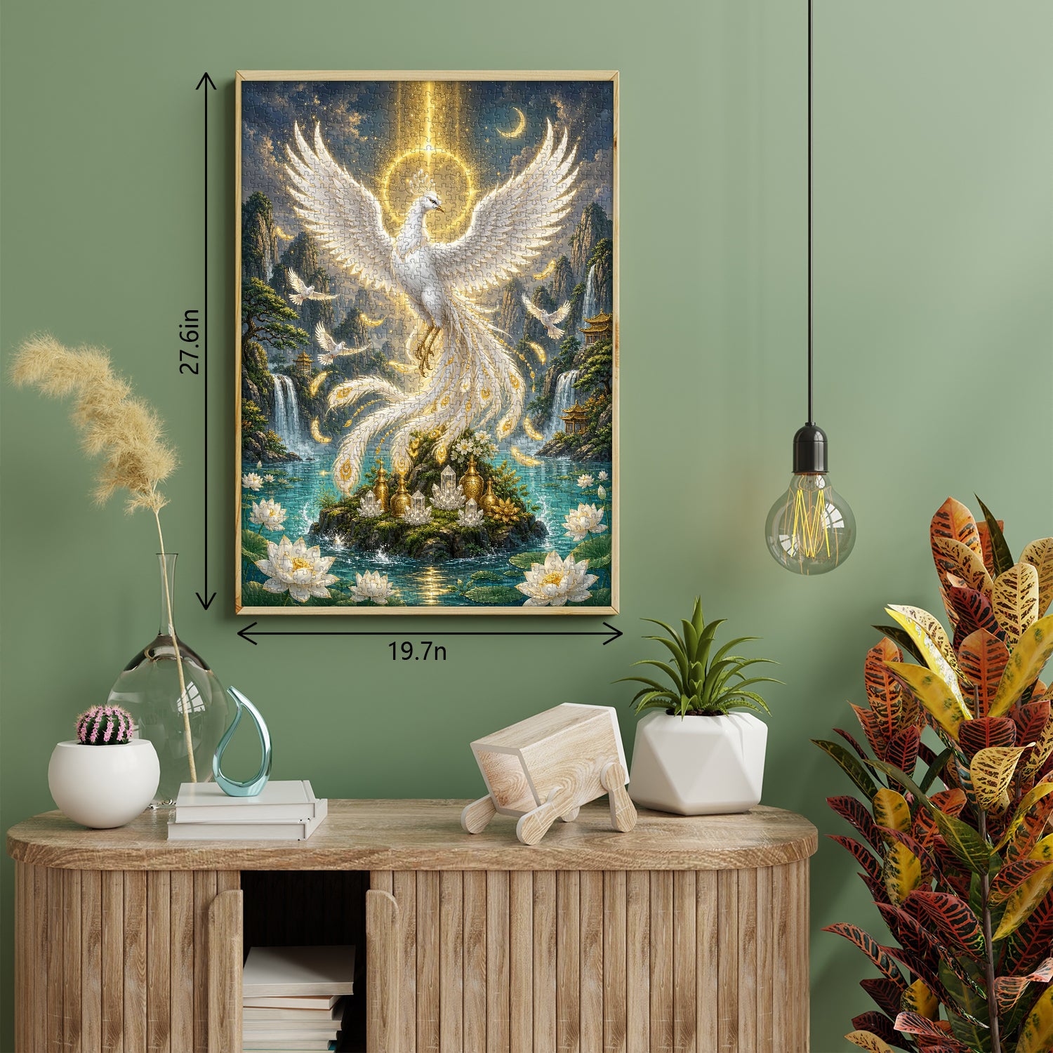 Oriental Divine Bird Painting Jigsaw Puzzle 1000 Pieces