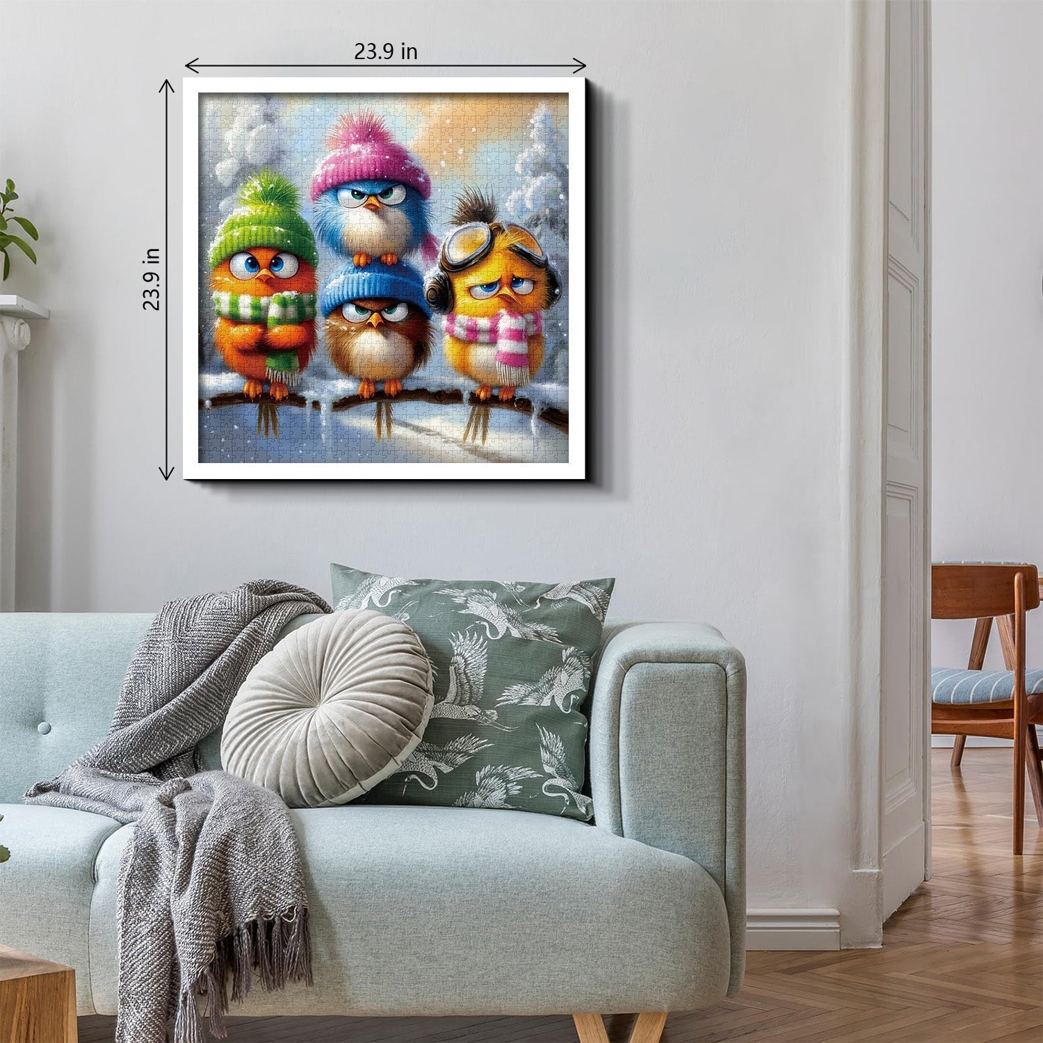 Wintergefiederte Freunde Puzzle 1000 Teile