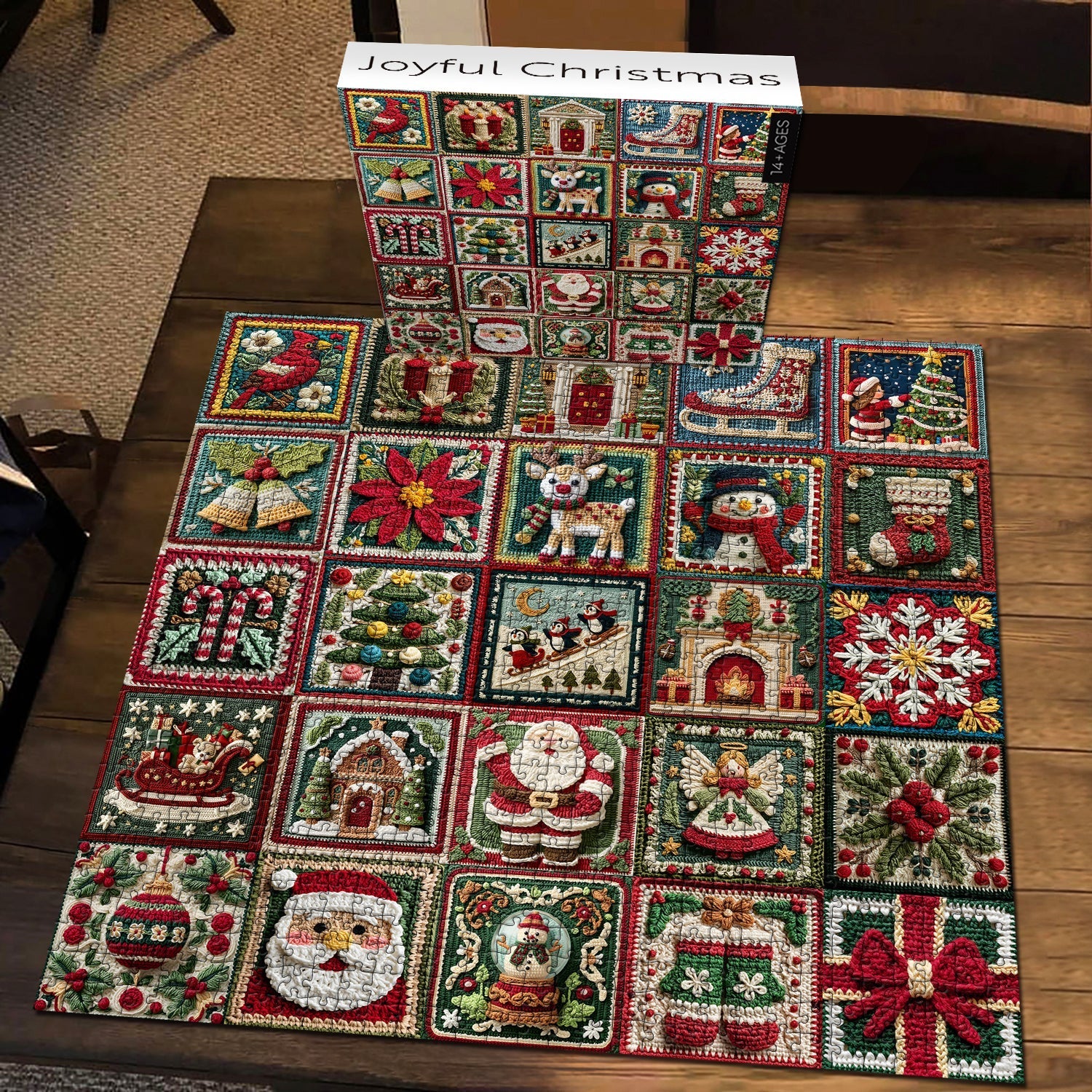 Freudiges Weihnachts -Puzzle 1000 Stücke