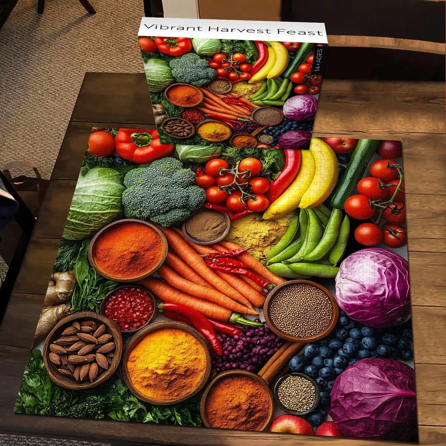 Vibrant Harvest Feast Jigsaw Puzzle 1000 Pieces