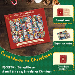 Frohe Weihnachten Katzen Adventskalender Puzzle 1000 Stücke