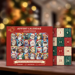Frohe Weihnachten Katzen Adventskalender Puzzle 1000 Stücke