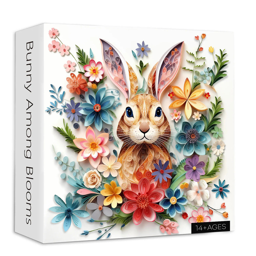 Hase unter Blüten Puzzle 1000 Stücke