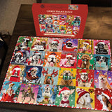 Christmas Dogs Jigsaw Puzzle 1000 Pieces