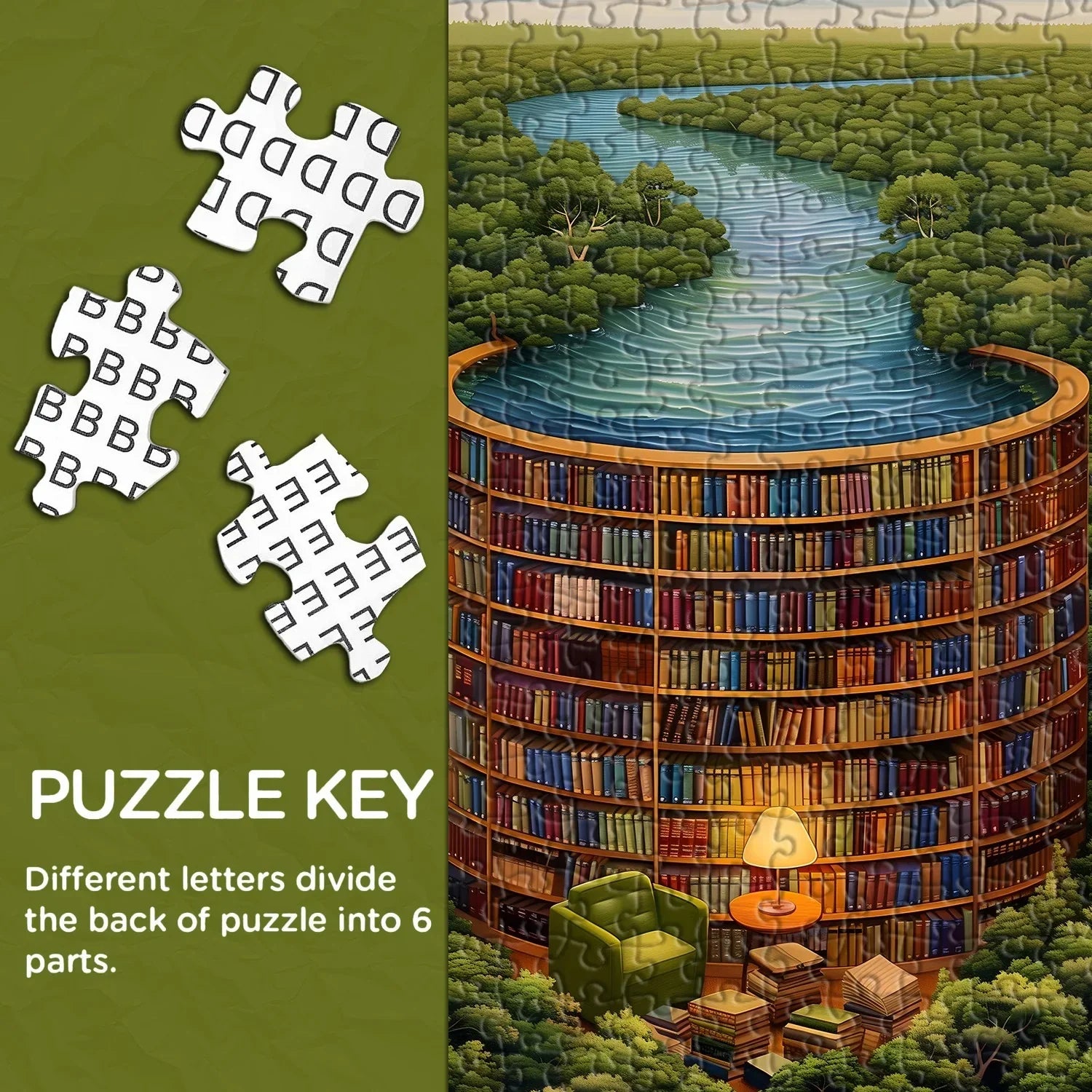 Forest Library Jigsaw Puzzles 1000 Pieces