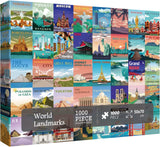 Reisepuzzle mit Sehenswürdigkeiten der Welt, 1000 Teile