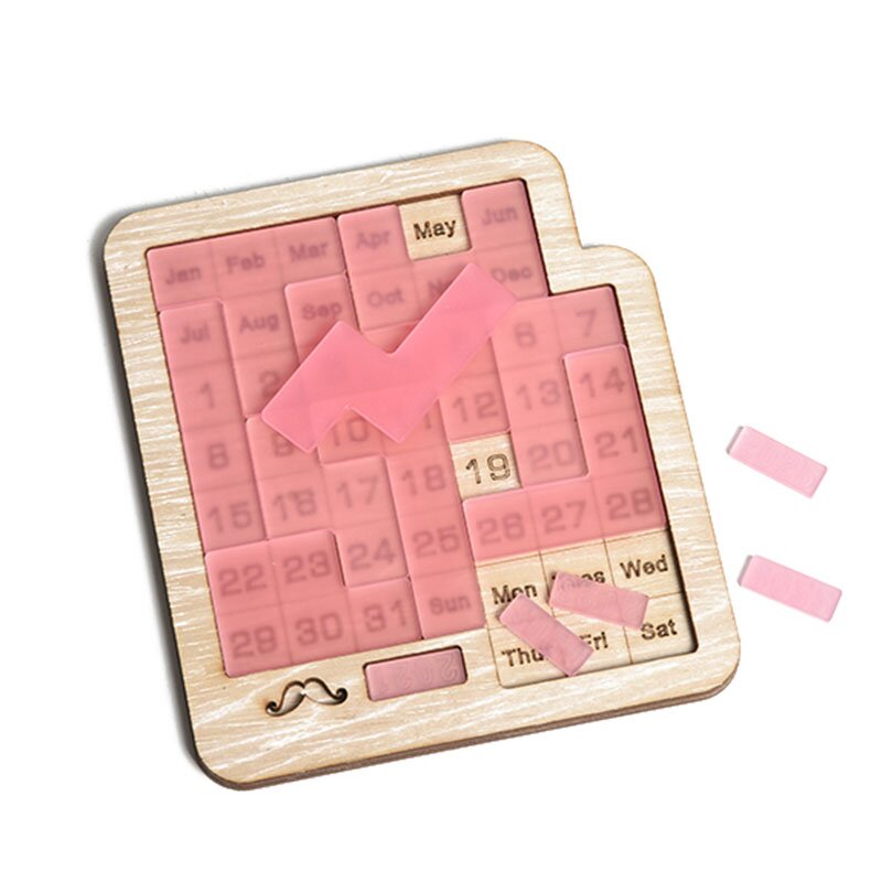 Taqqpue Wooden Daily Calendar Puzzle Toys - A Puzzle A Day,365
