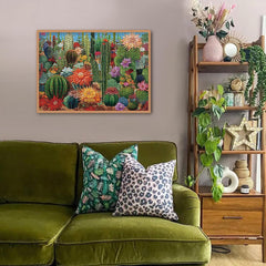 Cactus Flower Garden Jigsaw Puzzle 1000 Pieces