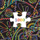 Neon Line Mandala Jigsaw Puzzle 1000 Pieces