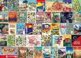 Vintage Atlas Wahrzeichen Puzzle 1000 Teile