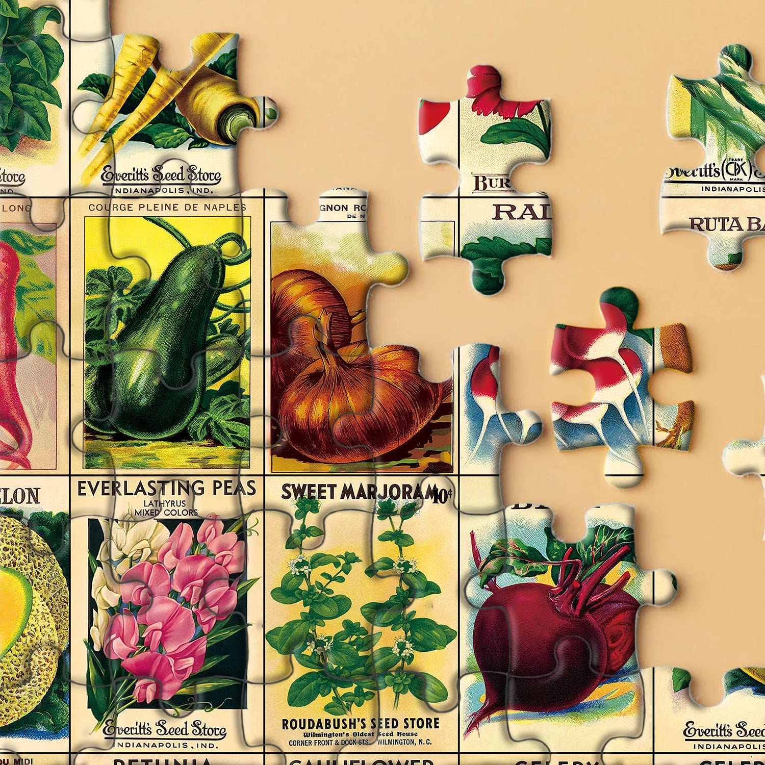 Vintage Seed Packets Jigsaw Puzzle 1000 Pieces