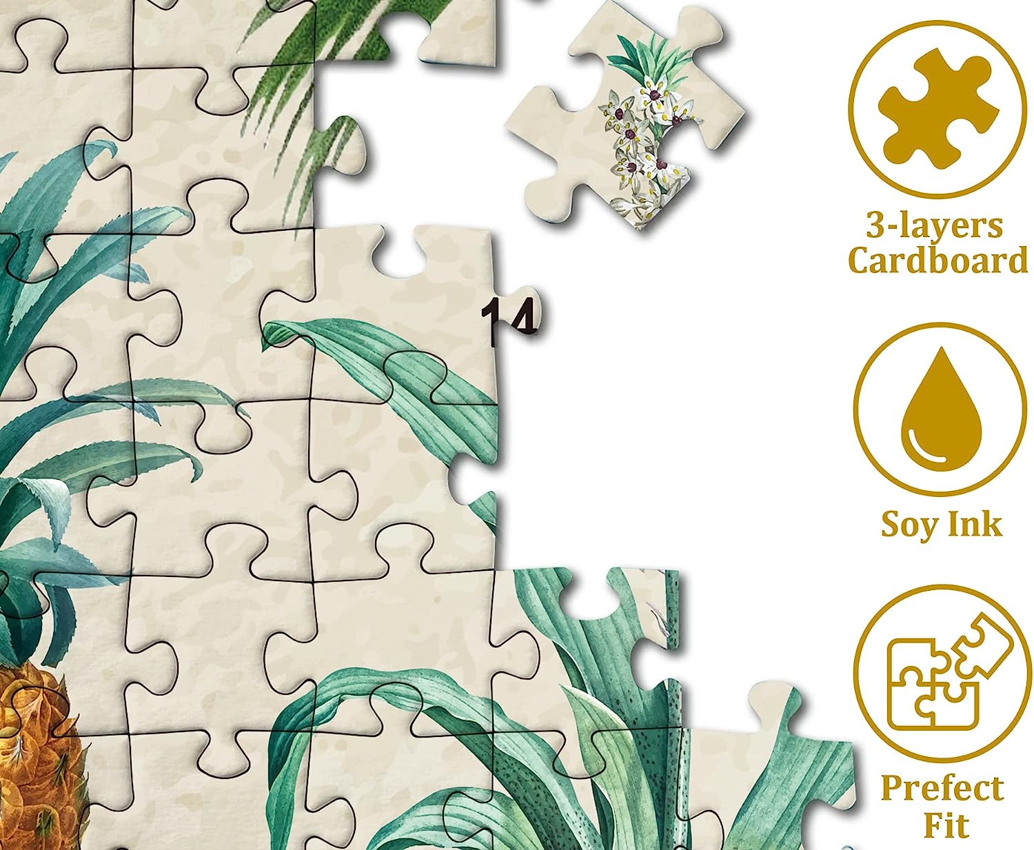 Vintage Tropical Plants Jigsaw Puzzle 1000 Piece