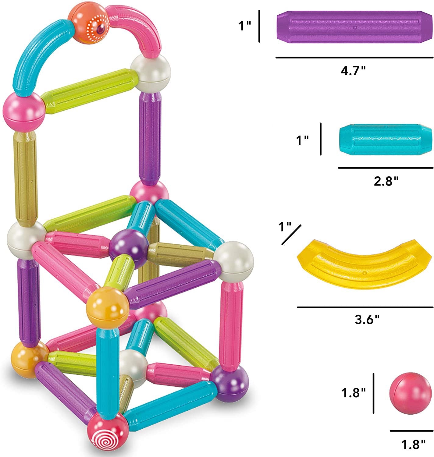 Magnetic Balls and Rods Set Magnet Building Blocks
