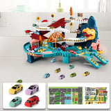 Dinosaur Race Car Tracks Adventure Toy Set